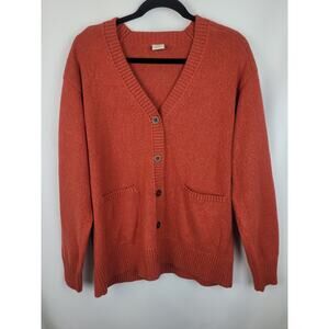 Niko And... Unisex Orange Burnt Orange Cardigan Sweater Sz Womens Large Mens Med